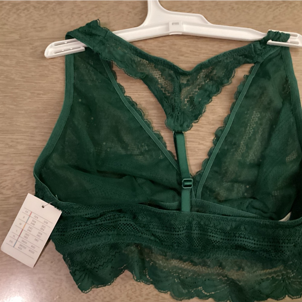 Auden NWT Unlined Racerback Green Bralette Size Medium - Picture 7 of 8